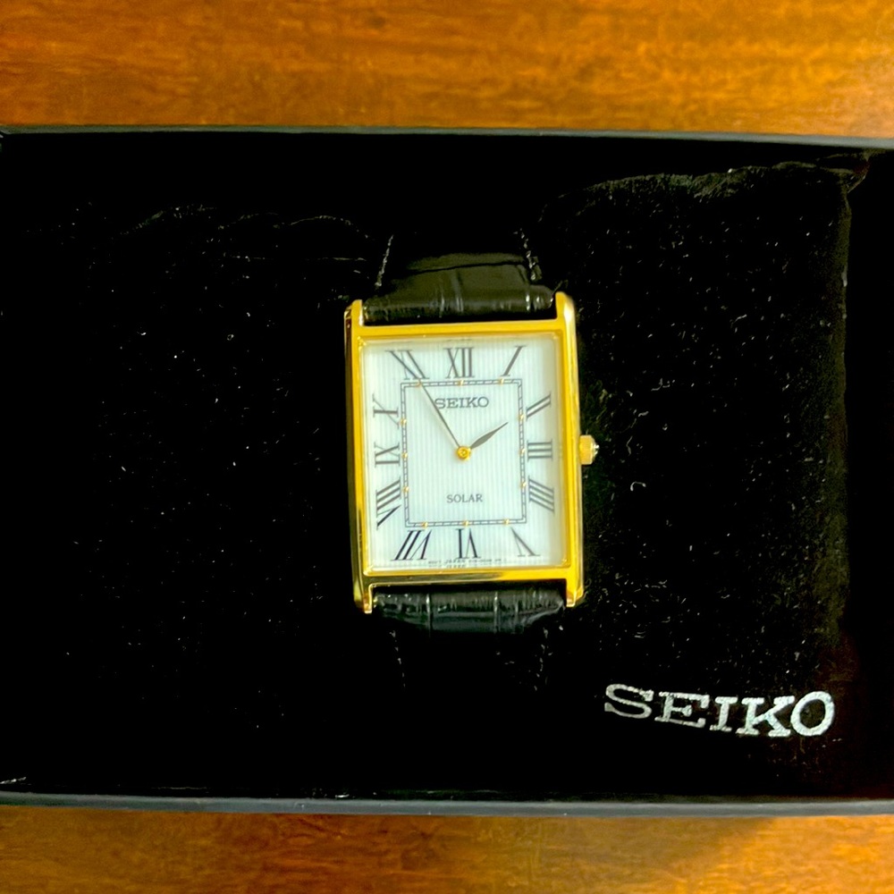 NWT Seiko Men's SUP880 Analog Display Japanese Quartz Black Watch